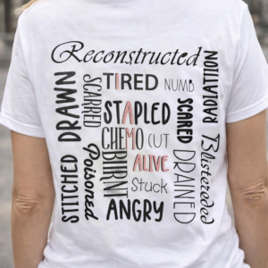 Raw Pink fighter shirt back survivor words design