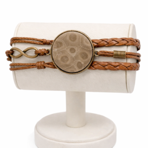 Natural Petosky Stone Clasp Bracelet